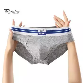 Мужские трусы средней посадки с эластичным поясом, дышащие, подходящие по цвету, облегающие трусы с 3D-дизайном в виде мешочка, повседневная одежда M серый