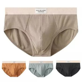 Мужские трусы средней талии с эластичным поясом U-образной формы, трусы-шорты в стиле пэчворк, цветные, 3D, с лейблом, декорированные, дышащие трусы M чёрный