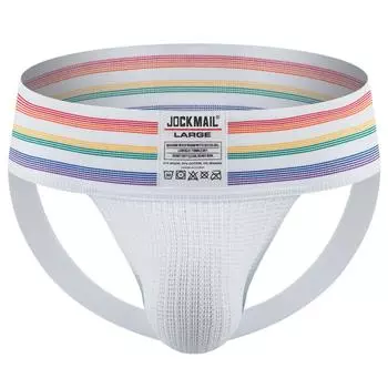 Мужские трусы-стринги JOCKMAIL из мягкой дышащей сетки с широким поясом, модные, с низкой талией, спортивные, повседневные, повседневные, мужские трусы M