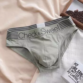 Мужские трусы-трусы с треугольными чашечками, однотонные шорты с буквенным принтом, дышащие свободные трусы с широкими полями для подростков на каждый день M чёрный