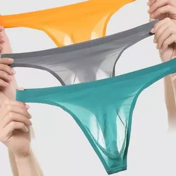 Мужские трусы ультратонкие с низкой талией, облегающие, эластичные, дышащие M