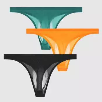 Мужские трусы ультратонкие с низкой талией облегающие высокоэластичные дышащие стринги бесшовные быстросохнущие стринги нижнее белье M