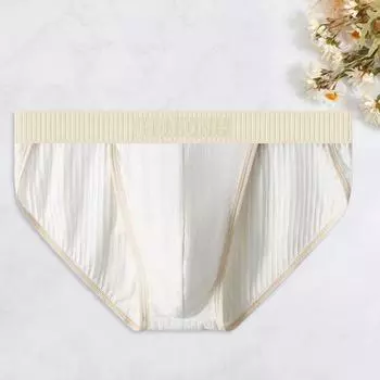 Мужские трусы в стиле пэчворк, цветные U-выпуклые трусы с буквенным принтом, эластичный пояс, впитывающее влагу, эластичное ребристое нижнее белье XL бежевый