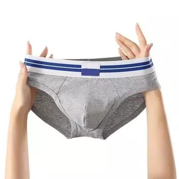 Мужские трусы Yousheng, средняя посадка, эластичный пояс, дышащие, подходящие по цвету, облегающее нижнее белье с 3D-дизайном в виде мешочка, повседневная одежда M синий