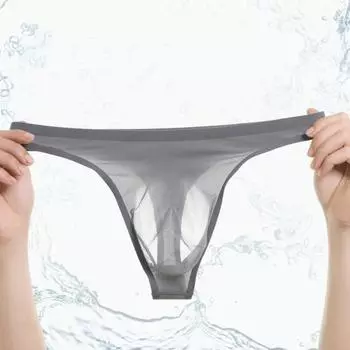 Мужские трусы Yousheng, ультратонкие, с низкой талией, облегающие, высокоэластичные, дышащие, бесшовные, быстросохнущие, стринги L
