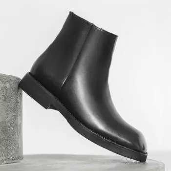 Мужские туфли без застежек на низком ходу, модные мужские базовые ботинки, новое поступление, мужские зимние плюшевые ботинки для мотокросса с боковой молнией 38