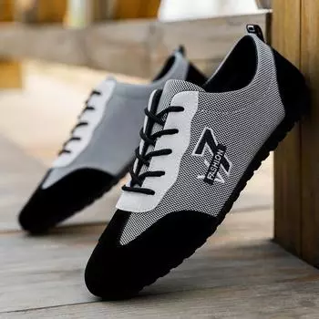 Мужские туфли-бобы, дышащая парусиновая обувь, повседневная обувь с низким верхом, тканевая обувь в старом Пекине, мужская обувь 39