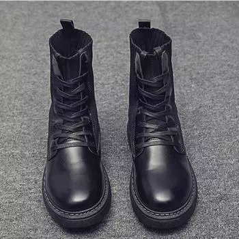 Мужские туфли черные теплые с мехом зимние мужские ботинки дизайнерское предложение удобные в рекламе нескользящая обувь низкая цена дешевые Y2k 39