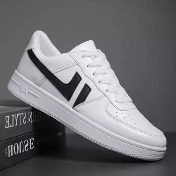 Мужские туфли Classic Air Design из натуральной кожи с натуральным лицевым покрытием, повседневные туфли, модные и универсальные, маленькие белые туфли на толстой подошве 39 белый