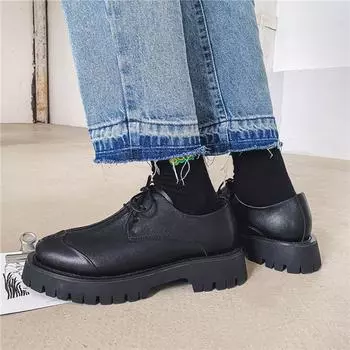 Мужские туфли дерби, модный дизайнерский стиль, свадебные, вечерние, для отдыха на открытом воздухе, деловые, черные, для прогулок, формальные, на толстой подошве, мужские туфли 38 чёрный