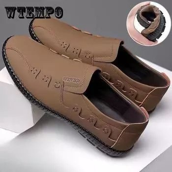 Мужские туфли для доски из мягкой кожи. Мужская деловая обувь в британском стиле. Дышащая повседневная кожаная обувь. 39 чёрный