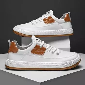 Мужские туфли для доски, трендовые летние новые удобные дышащие туфли из ледяного шелка, повседневные низкие универсальные туфли 39 белый