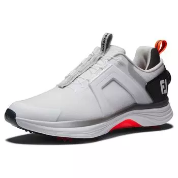 Мужские туфли для гольфа FootJoy Hyperflex BOA 3E, бело-черные, 25,5 см,