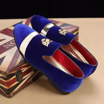 Мужские туфли для вечеринок, свадебные туфли, лоферы, модные, тигровые, золотые, металлические, мужские туфли на плоской подошве, удобные US 4(EUR 37) чёрный