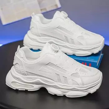 Мужские туфли дышащие новые повседневные черные кроссовки сетчатые на толстой подошве усиленные рабочие защитные туфли для мужчин zapatos 39 белый