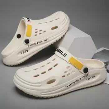 Мужские туфли Hole 2024: Известность в Интернете за комфорт в помещении и на открытом воздухе. Испытайте уникальное чувство, когда вы ступаете в одной обуви двумя способами! 42 серый