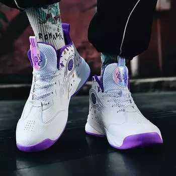 Мужские туфли из кожи с высоким берцем, баскетбольные кроссовки, новые детские спортивные кроссовки, тренировочные кроссовки, средние, для детей старшего возраста, для маленьких мальчиков, спортивная обувь 35