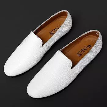 Мужские туфли из натуральной кожи, модная мужская повседневная обувь, новый дизайн, мужские мокасины, однотонные мужские туфли для мужчин 36 коричневый