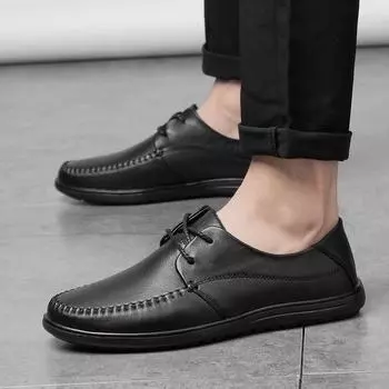 Мужские туфли из натуральной кожи на шнуровке оксфорды Мужская обувь из коровьей кожи Официальная обувь Обувь Повседневные оксфорды для мужчин Социальные 5.5