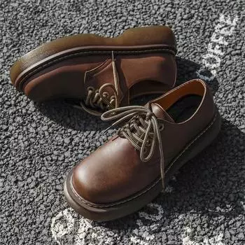 Мужские туфли из натуральной кожи, роскошные брендовые повседневные туфли для работы на открытом воздухе, толстая подошва, деловая официальная обувь для мужчин 2024 38 хаки