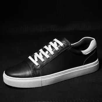 Мужские туфли из натуральной кожи в британском стиле, повседневные, деловые, оксфорды, большие размеры 36-47, роскошные туфли на плоской подошве, мягкие, для ходьбы, офисные кроссовки 36 черный белый