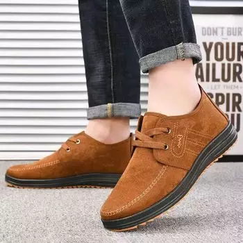 Мужские туфли из ткани Old Beijing, модели осени 2025 года, повседневные туфли с мягкой подошвой и одним педалем, мужские туфли Oxford с низкой вышивкой 39