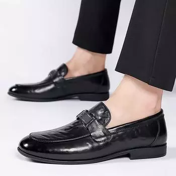 Мужские туфли Мужская обувь Роскошные брендовые кожаные свадебные туфли Мужские оксфорды Официальная обувь Мужская кожаная обувь 38 коричневый