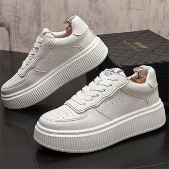 Мужские туфли на плоской подошве, роскошные мужские кроссовки, весна-осень 2024, спортивная обувь для мужчин, модная вулканизированная обувь, Tenis Para Hombre 38 белый