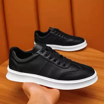 Мужские туфли на шнуровке, модные, кожаные, черные, классические, деловые, формальные, мужские туфли, обувь Zapatillas Hombre 6.5