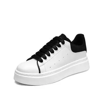 Мужские туфли на толстой подошве белого цвета, спортивные, для отдыха, для ходьбы, работы, мокасины, мужские туфли, весна и осень, новые 39