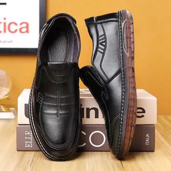 Мужские туфли, новые модные туфли без застежек для мужчин, дышащие, износостойкие, с мягкой подошвой, мужские повседневные туфли, легкие, для вождения 38