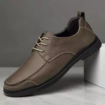 Мужские туфли-оксфорды из натуральной кожи в британском стиле, модные мужские деловые туфли, мужская обувь для ходьбы на шнуровке 37