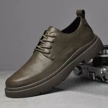 Мужские туфли-оксфорды из натуральной кожи, официальная обувь для офиса, модные мужские кроссовки на шнуровке, повседневная обувь для свадьбы, офиса, бизнеса 37