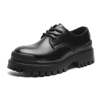 Мужские туфли-оксфорды ручной работы, черные кожаные броги, классические деловые туфли для мужчин, Zapatillas Hombre 38 чёрный