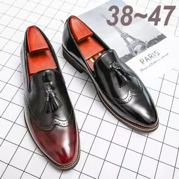 Мужские туфли ручной работы, повседневные, кожаные, оксфорды, дизайнерские, деловые, красные, черные, роскошные, броги, для свадебной вечеринки, официальные туфли для мужчин 6