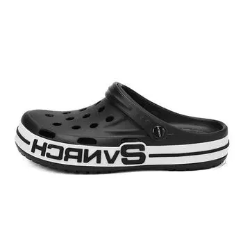 Мужские туфли с дырочками летние туфли с дырочками Beiya на облачной платформе с увеличением высоты мужские туфли пляжная обувь крутые шлепанцы 39 чёрный