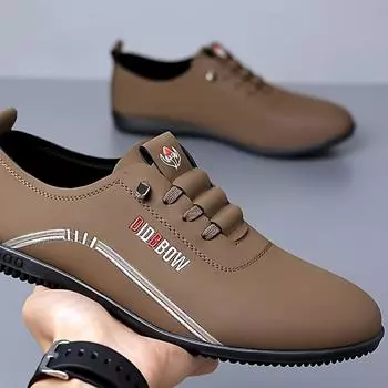 Мужские туфли с мягкой подошвой, деловые повседневные туфли из мягкой кожи, стремена, легкие туфли, особенно дышащие, подходят для вождения в деловых целях 39 хаки