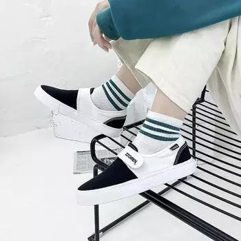 Мужские туфли с низкой посадкой на липучке, женские туфли, парусиновые туфли, одинарные туфли 35