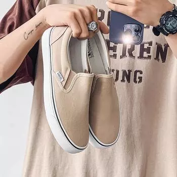 Мужские туфли с одной педалью, летние, дышащие, старые, пекинские, черные, парусиновые, универсальные, маленькие, белые, туфли, ленивые, повседневные, для сноуборда 35 белый