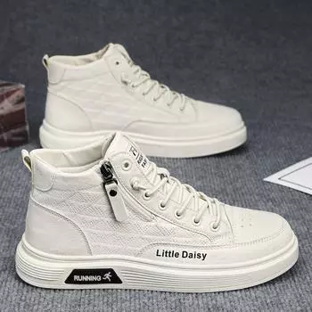 Мужские туфли с высоким берцем на молнии, осень 2024, новые молодежные спортивные и любительские туфли для сноуборда, модная мужская обувь для студентов 39