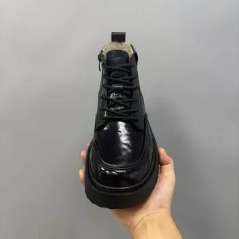 «Мужские туфли с высокой талией из австралийской шерсти и бархата — стильные, модные и универсальные» 41