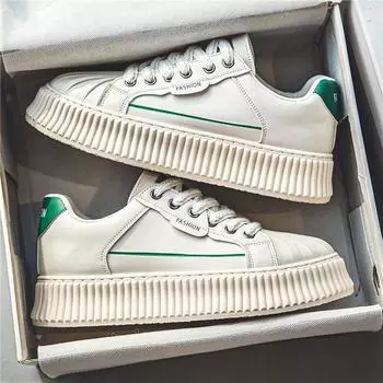 Мужские туфли Shell Head весна 2025 новый тренд универсальные повседневные спортивные туфли для серфинга молодежные туфли на платформе белые туфли 39