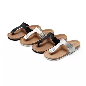 Мужские туфли-слайды с застежкой-липучкой на плоской подошве, шлепанцы с пряжкой и круглым носком, повседневные летние пляжные шлепанцы 36