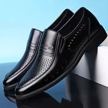 Мужские туфли Slip-On Formal, износостойкие нескользящие туфли Smart Casual для бизнеса 38 чёрный