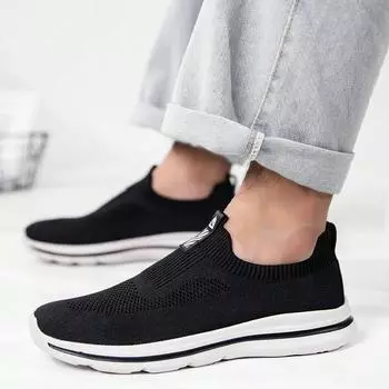 Мужские туфли Slip On Мужские повседневные мокасины Белые спортивные кроссовки Slip Ins Дышащая обувь 40