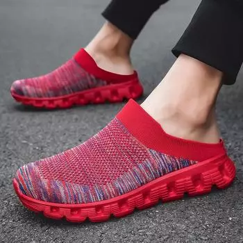 Мужские туфли Slip-On, новые легкие, удобные, повседневные туфли для ходьбы, дышащие тапочки, унисекс, мужские и женские мокасины, шлепанцы 35