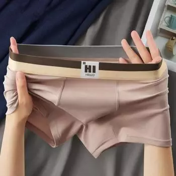 Мужские удобные боксеры-брифы Meilaide из чистого хлопка – Дышащие подростковые шорты в корейском стиле 3XL (recommended 165-190 jin)