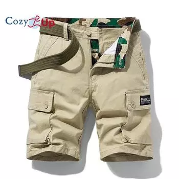 Мужские удобные легкие быстросохнущие эластичные шорты-карго Cosy Up с несколькими карманами (Без пояса) 29 чёрный