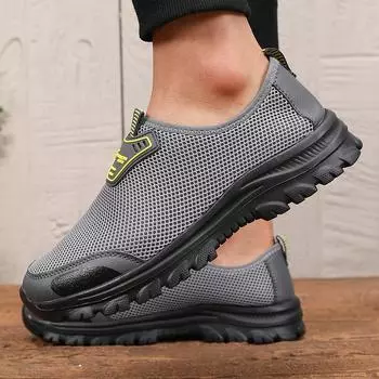 Мужские удобные туфли на плоской подошве с минималистским рисунком в сетку, модный дизайн, удобные, дышащие, легкие, для ходьбы по газону 39