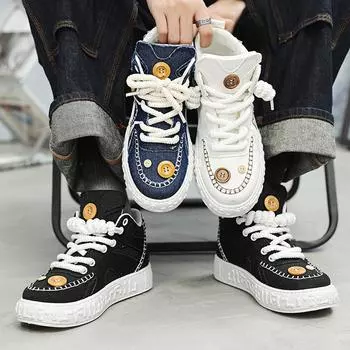 Мужские удобные ультрамягкие и дышащие кроссовки на шнуровке 39 чёрный